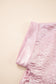 Rose Red Metallic Sheen Short Sleeve Buttoned Front Casual Shirt