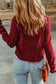 Gray Textured Round Neck Long Sleeve Top