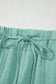 Black Mineral Wash Exposed Seam Drawstring High Waist Wide Leg Cargo Pants